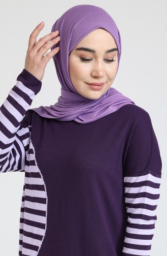 Purple Hijab Dress 3358-11