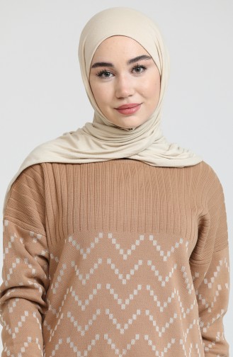 Triko Tunik 0001-06 Sütlü kahve