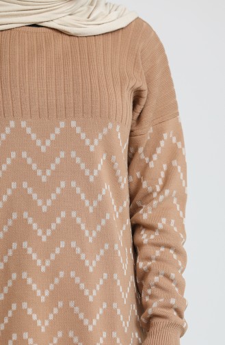 Triko Tunik 0001-06 Sütlü kahve
