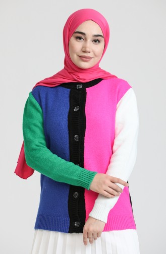 Saks-Blau Strickjacke 0023-01