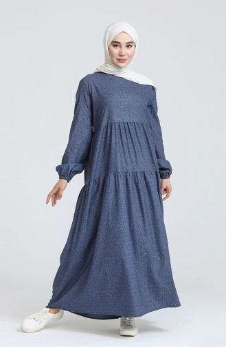 Robe Hijab Bleu Marine 1794-01