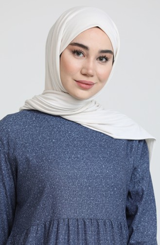Dunkelblau Hijab Kleider 1794-01
