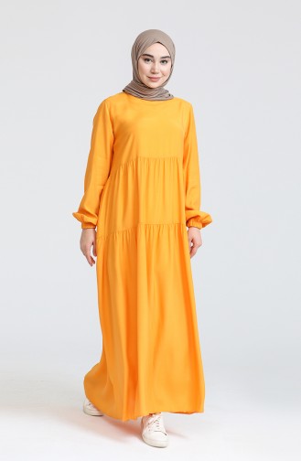 Yellow Hijab Dress 1816-01