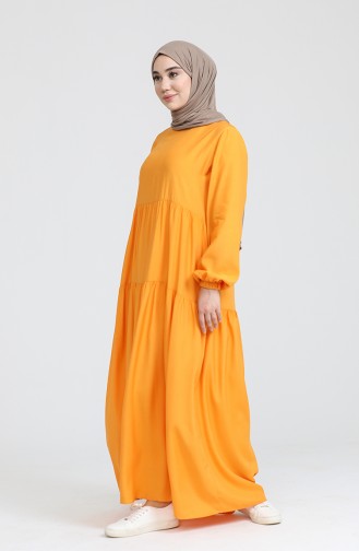 Yellow Hijab Dress 1816-01