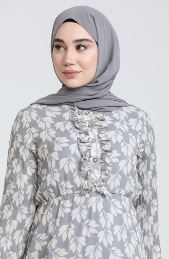 Beige Hijab Dress 1056-008