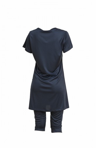 Dunkelblau Hijab Badeanzug 015-02