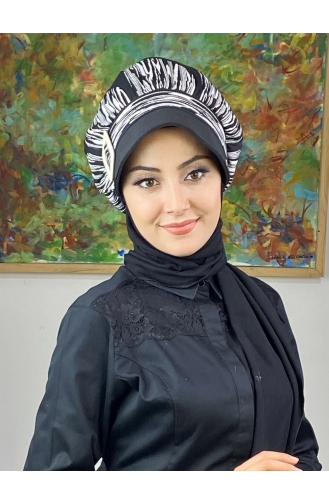 Schwarz Praktischer Turban 354EYL22ŞPK-01