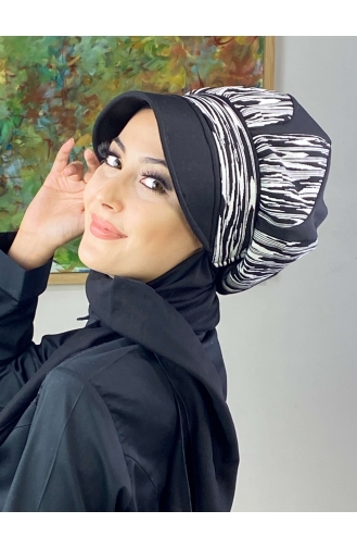 Schwarz Praktischer Turban 354EYL22ŞPK-01