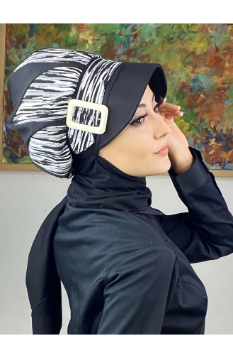 Schwarz Praktischer Turban 354EYL22ŞPK-01