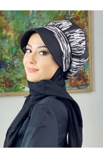 Schwarz Praktischer Turban 354EYL22ŞPK-01
