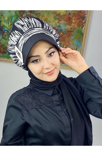 Schwarz Praktischer Turban 354EYL22ŞPK-01