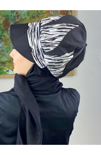 Schwarz Praktischer Turban 354EYL22ŞPK-01