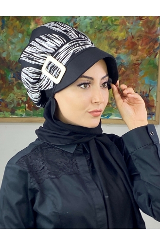 Schwarz Praktischer Turban 354EYL22ŞPK-01