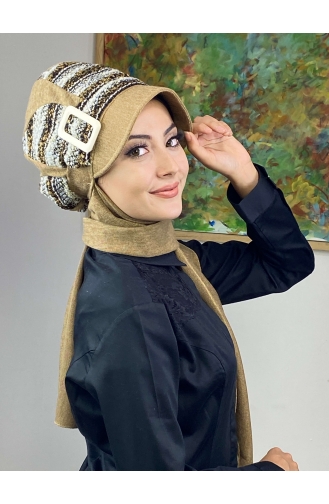 Milk Coffee Ready to Wear Turban 364EYL22ŞPK-01