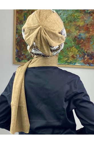 Milk Coffee Ready to Wear Turban 364EYL22ŞPK-01
