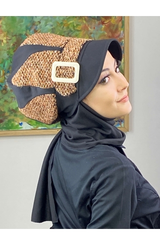 Black Ready to wear Turban 364EYL22ŞPK-03