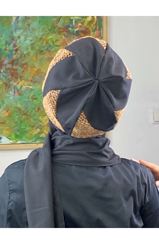 Schwarz Praktischer Turban 364EYL22ŞPK-03