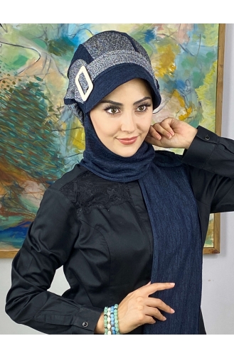 Blau Praktischer Turban 334EYL22ŞPK-01