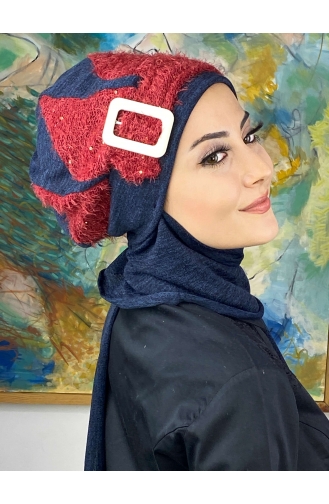 Navy Blue Ready to Wear Turban 394EYL22ŞPK-01