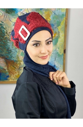 Navy Blue Ready to Wear Turban 394EYL22ŞPK-01