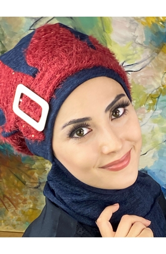 Navy Blue Ready to Wear Turban 394EYL22ŞPK-01