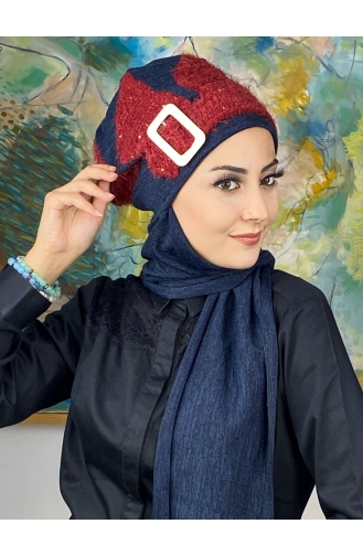 Navy Blue Ready to Wear Turban 394EYL22ŞPK-01