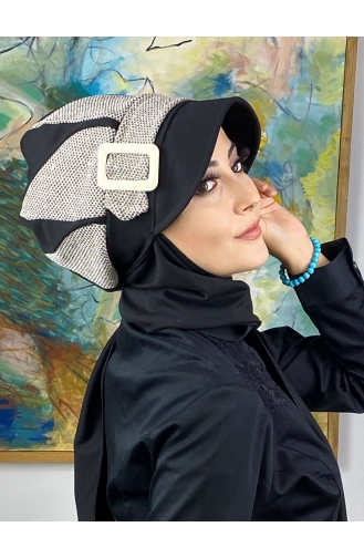 Black Ready to Wear Turban 324EYL22ŞPK-01