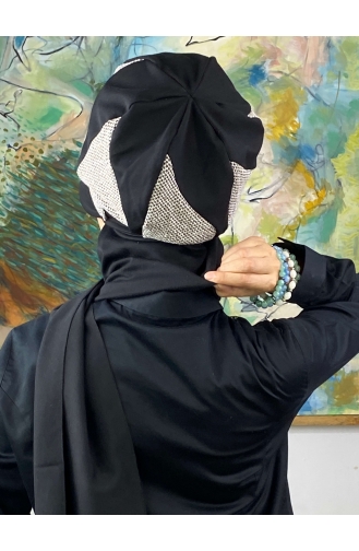 Black Ready to Wear Turban 324EYL22ŞPK-01