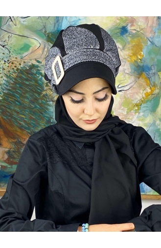 Black Ready to Wear Turban 324EYL22ŞPK-02