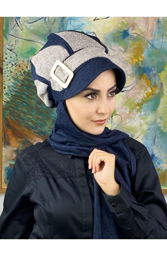 Turban Pret-a-Porter Bleu Marine 314EYL22ŞPK-01