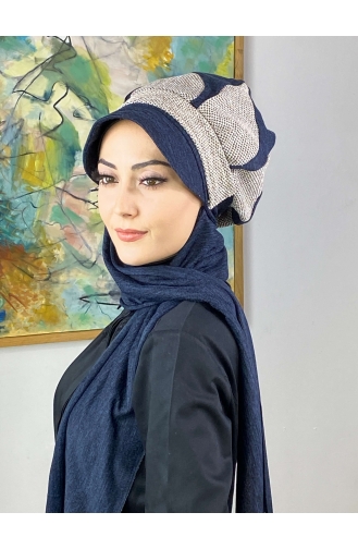 Turban Pret-a-Porter Bleu Marine 314EYL22ŞPK-01