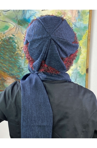 Weinrot Praktischer Turban 404EYL22ŞPK-01