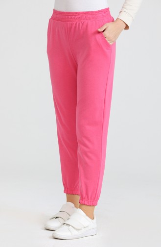 İki İplik Jogger Eşofman Altı 1051-04 Pembe