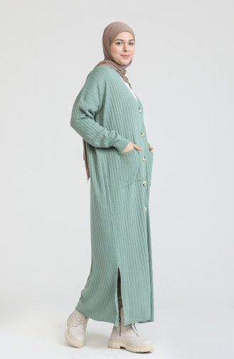 Knitwear Long Cardigan 3369-02 Almond Green 3369-02