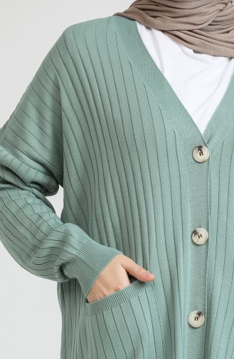 Knitwear Long Cardigan 3369-02 Almond Green 3369-02