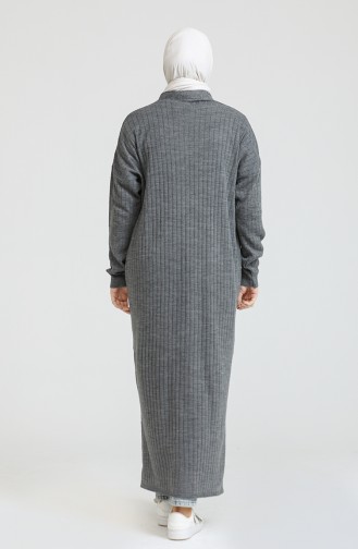 Trikot geknöpfte lange Strickjacke 3369-08 Anthrazit 3369-08