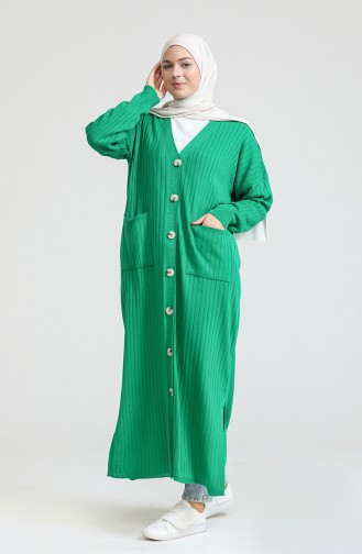 Knitwear Long Cardigan 3369-12 Emerald Green 3369-12