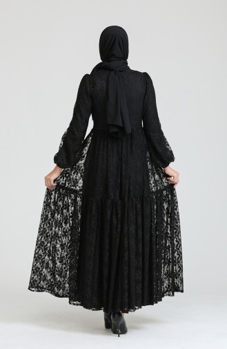 Schwarz Hijab-Abendkleider 80141-01