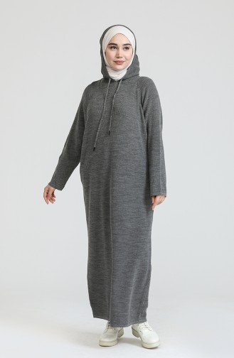 Knitwear Hooded Dress 3256-04 Anthracite 3256-04