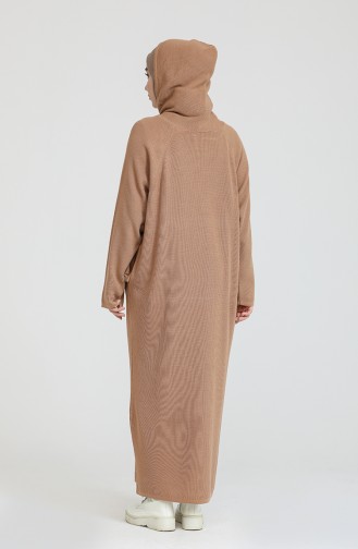 Knitwear Hooded Dress 3256-05 Milk Coffee 3256-05