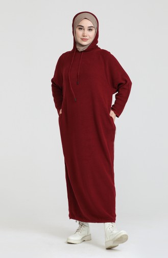 Claret red İslamitische Jurk 3256-06