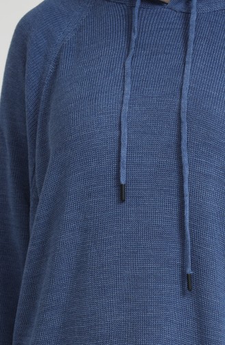 Robe à Capuche Tricot 3256-07 Indigo 3256-07