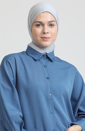 Cepli Tunik 2561-06 Açık Lacivert