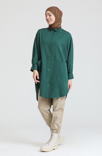 Pocket Tunic 2561-07 Emerald Green 2561-07
