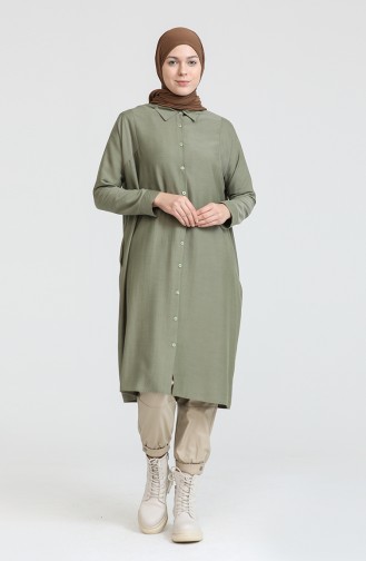 Raglan Sleeve Tunic 6433-18 Khaki Green 6433-18