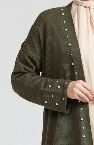 Khaki Strickjacke 0525-05