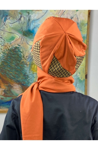 Orange Ready to Wear Turban 424EYL22ŞPK-03