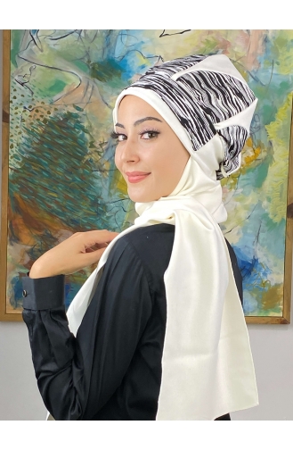 White Ready to Wear Turban 474EYL22ŞPK-01