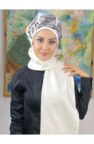 White Ready to wear Turban 474EYL22ŞPK-01