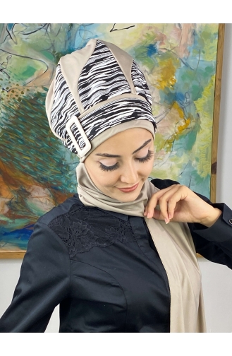 Gray Ready to Wear Turban 474EYL22ŞPK-02